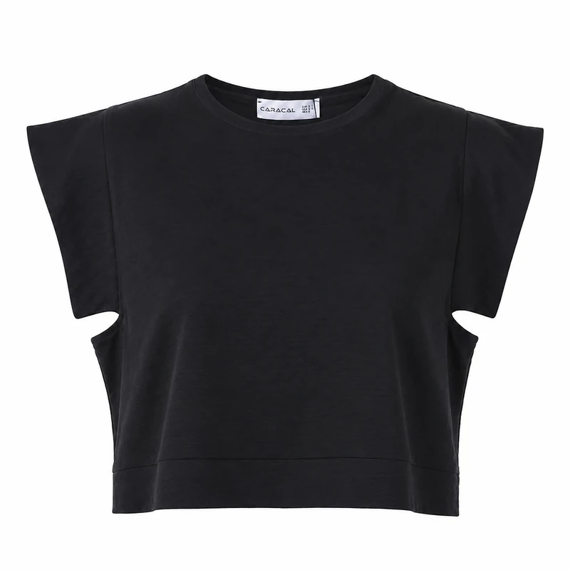 کراپ تاپ یقه گرد زنانه کاراکال کد T-05025