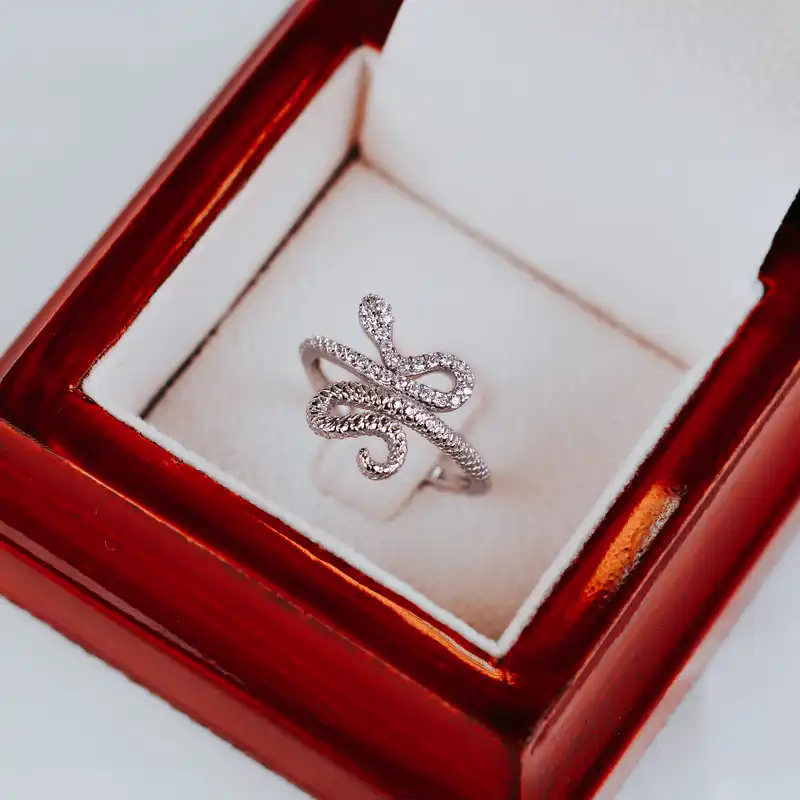 انگشتر نقره زنانه جی تی ای مدل مار