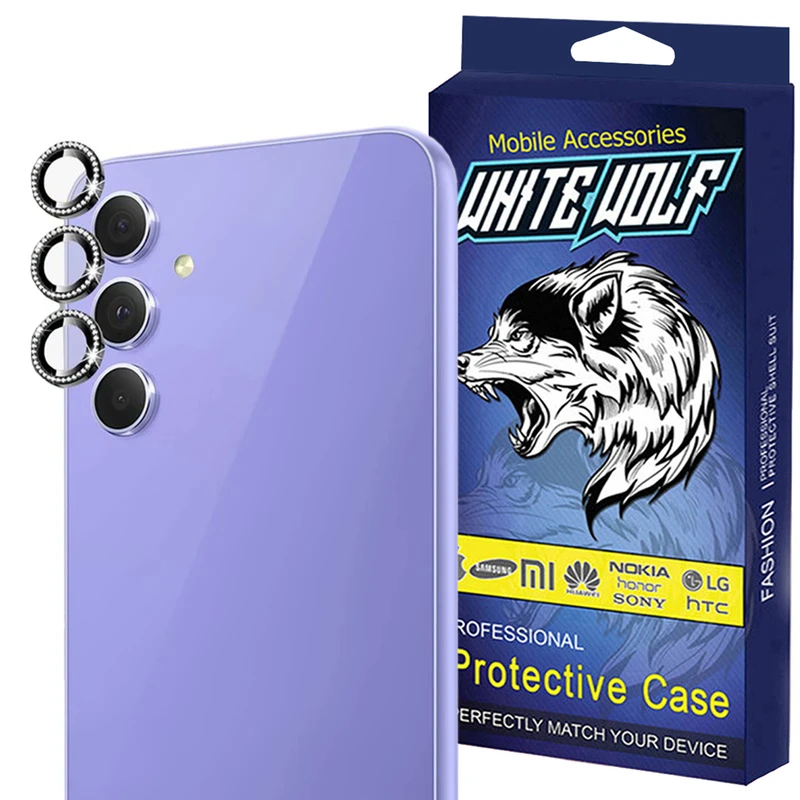 محافظ لنز دوربین شیشه ای وایت ولف مدل W-Shine Ring مناسب برای گوشی موبایل سامسونگ Galaxy A25