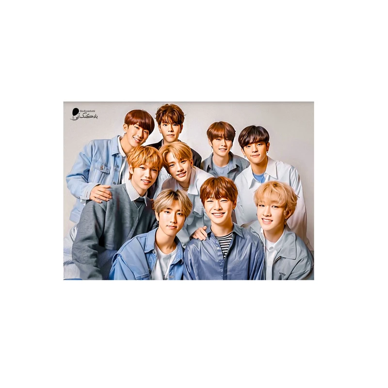 پوستر دیواری بادکنک آبی طرح Stray Kids مدل S5