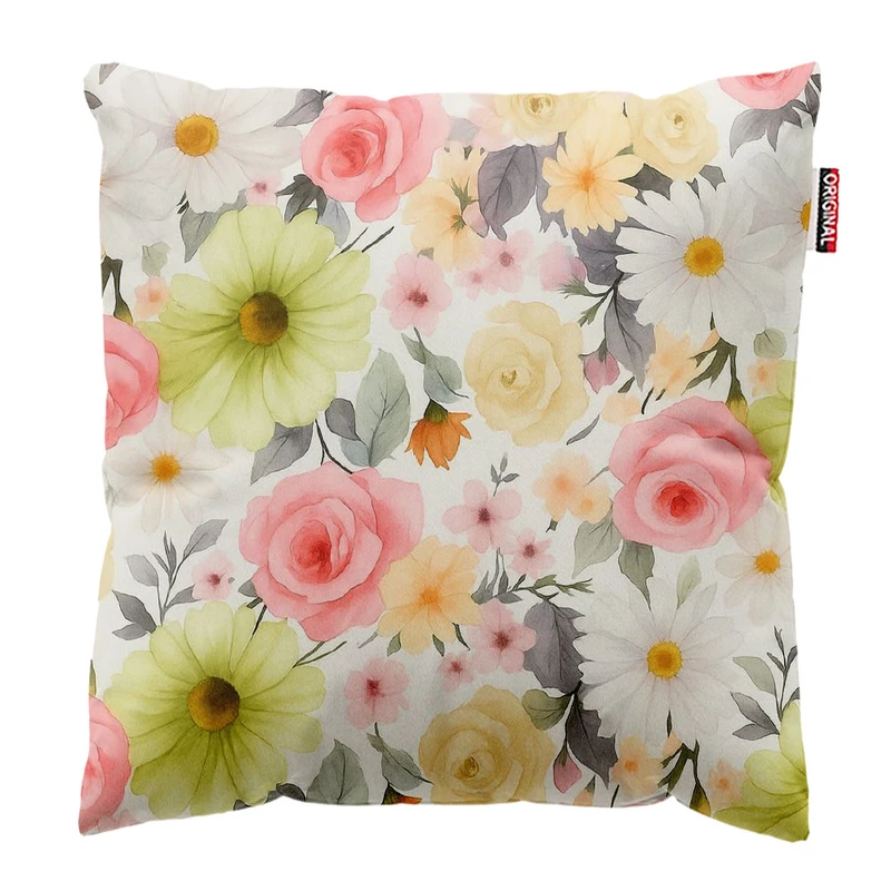 کوسن پاد آفرین طرح گل سایز 30*30 سانتی متر کد 1194