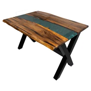 میز ناهارخوری مدل چوب و رزین