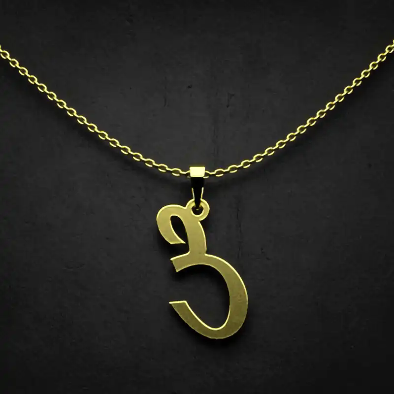 گردنبند طلا 18 عیار زنانه مدوپد مدل حرف ص کد I3-1-1317