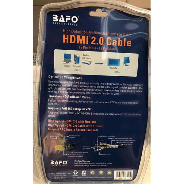 کابل HDMI بافو مدل BF-2021 طول 2 متر 1