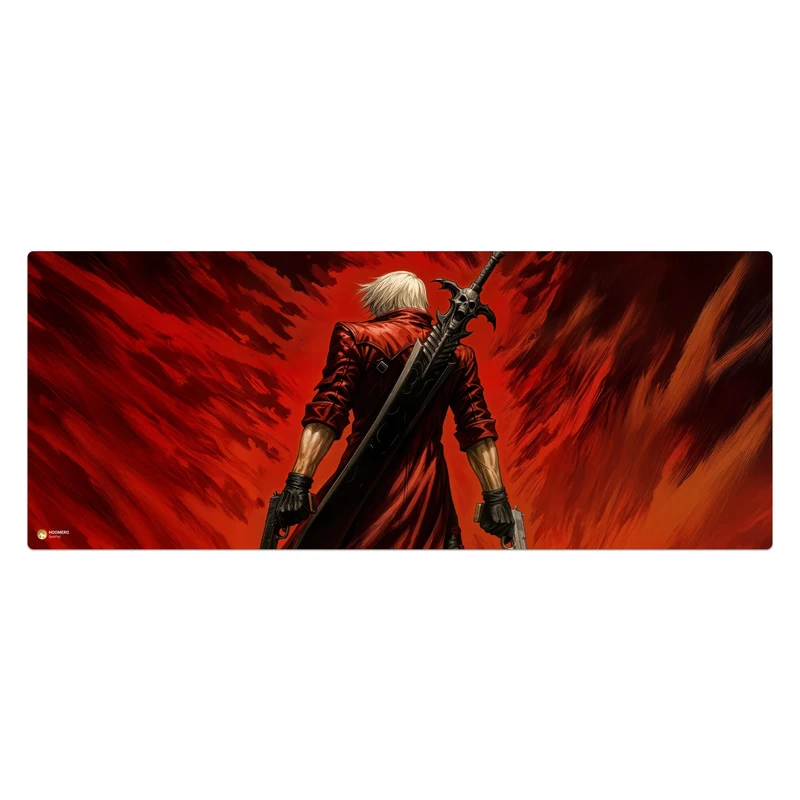 ماوس پد هومرو مدل HX451 طرح بازی دانته Devil May Cry سایز 40x100 سانتی‌متر