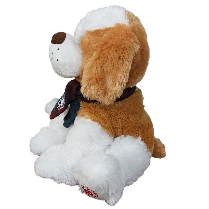 عروسک طرح سگ پاپی مدل Winter Scarf کد SZT5/334 ارتفاع 34 سانتی‌متر