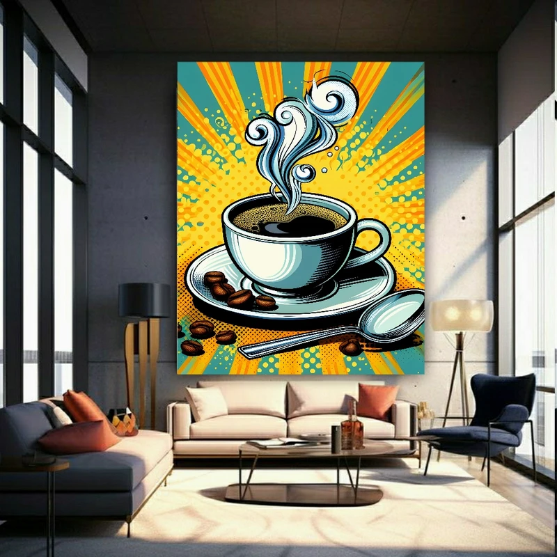 پوستر دیواری طرح فانتزی فنجان کد BK1583