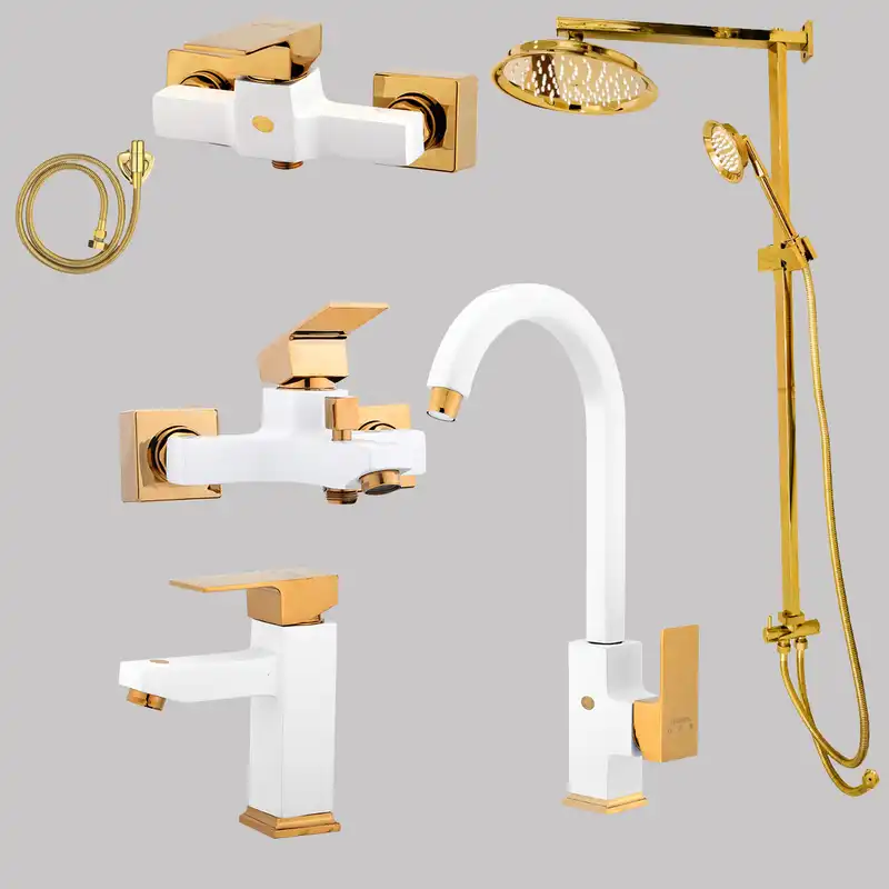 ست شیرآلات یگانه مدل آرین لوکس مجموعه 6 عددی