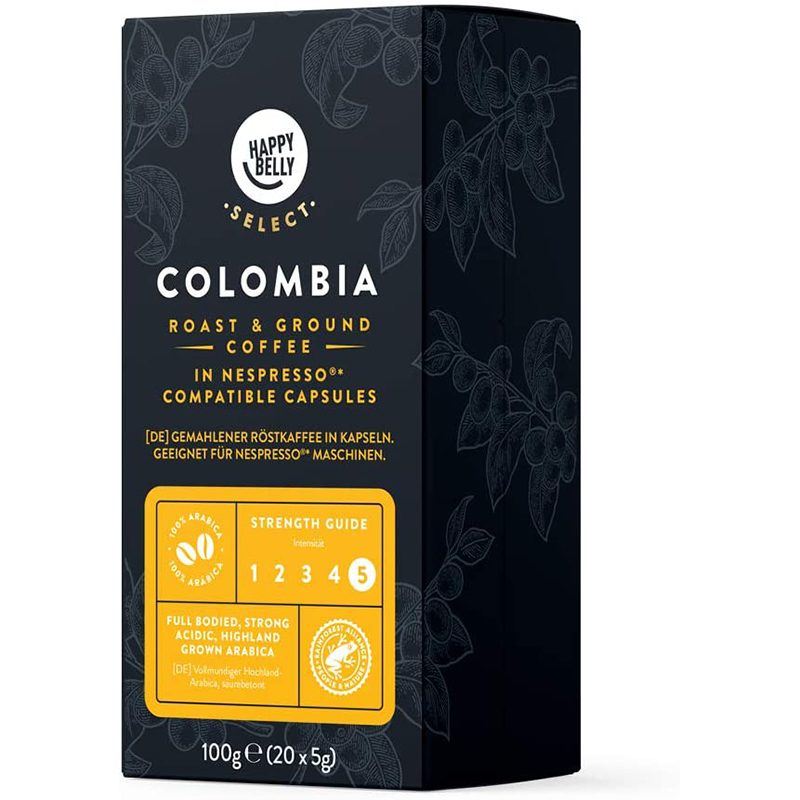  کپسول قهوه کلمبیا هپی بلی بسته 20 عددی