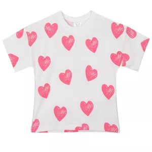 تی شرت آستین کوتاه دخترانه جی بی جو مدل HEART کد 3072