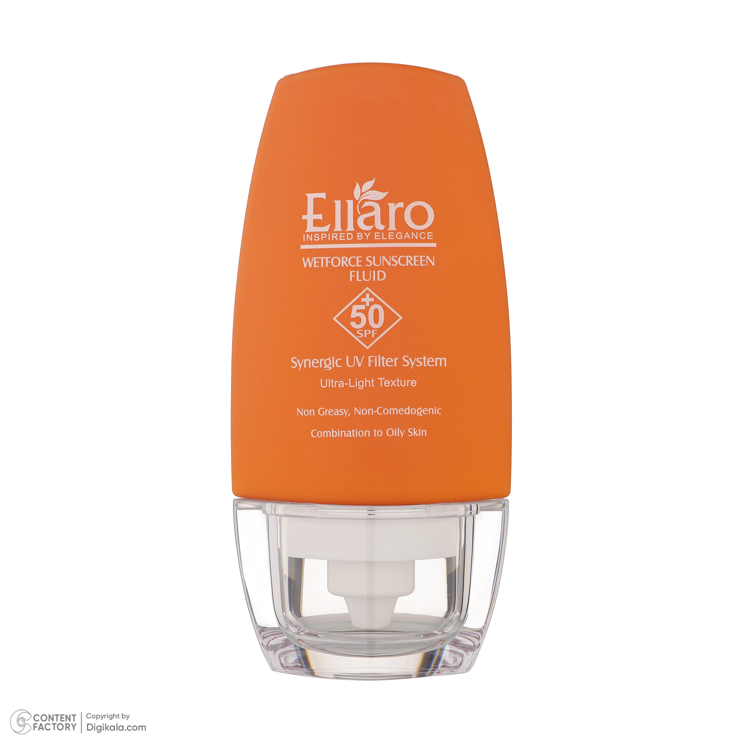 فلوئید ضد آفتاب بدون رنگ الارو SPF50 مدل Ultra Light محافظ UVA ،UVB، مرطوبکننده مناسب پوستهای چرب و مختلط حجم 50 میلیلیتر