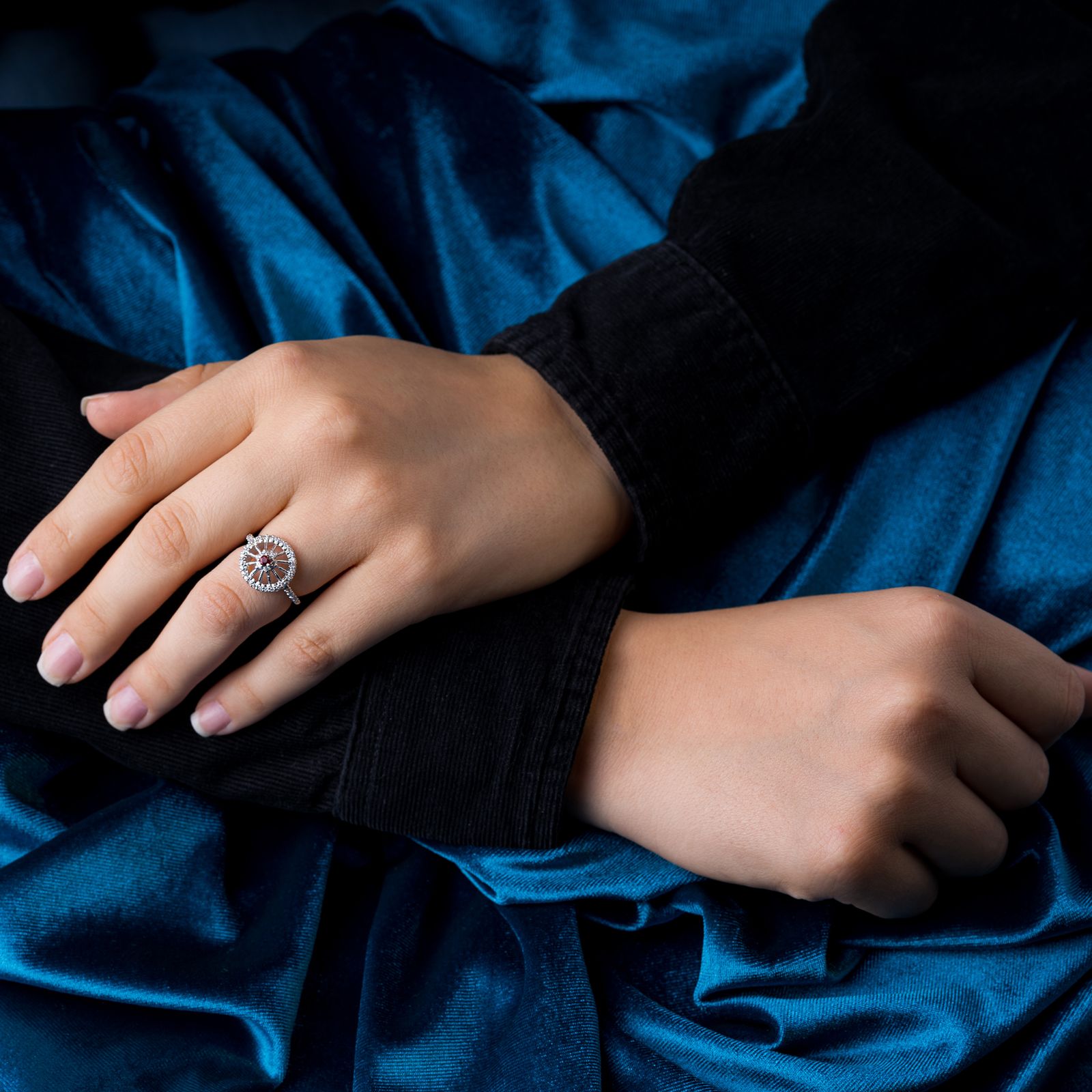 انگشتر طلا 18 عیار زنانه جواهری سون مدل 1701 -  - 4