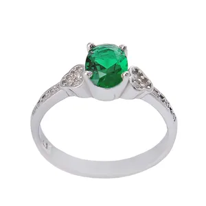 انگشتر نقره زنانه بازرگانی میلادی مدل کوارتز تراش جواهری رکاب رادیوم کد AWR_1139