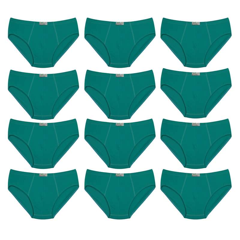 شورت پسرانه برهان تن پوش مدل اسلیپ 8-03 بسته 12 عددی رنگ سبز