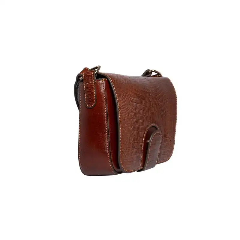 کیف رودوشی زنانه خانه چرم تبریز مدل بنیتا-لزار