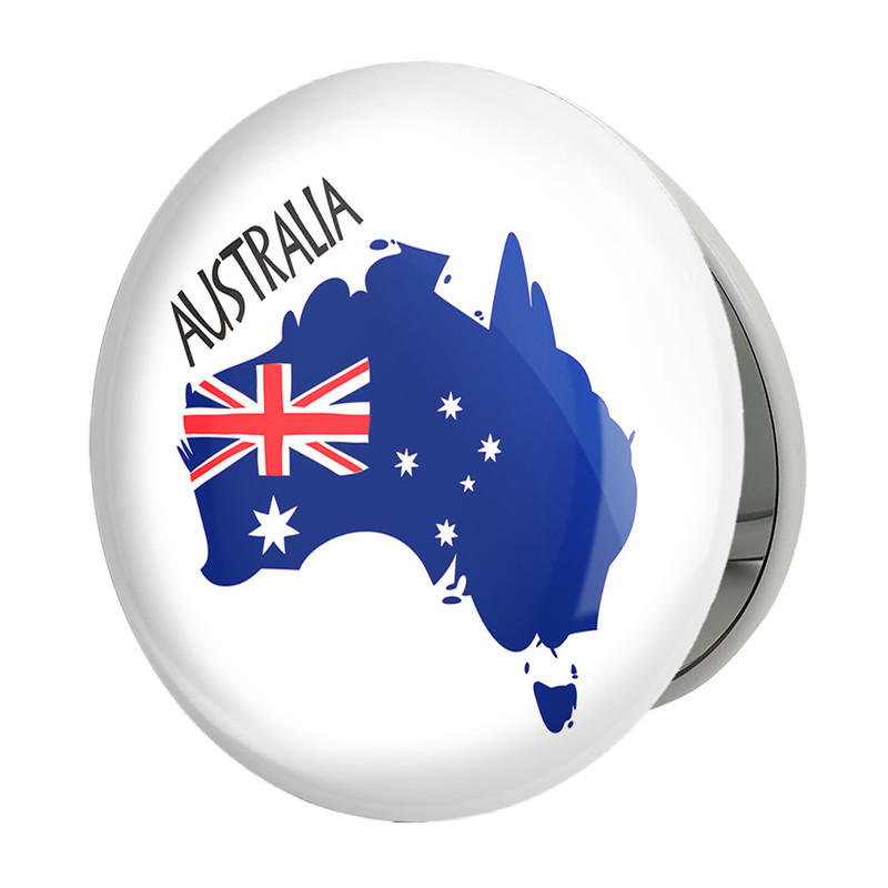 آینه جیبی خندالو طرح پرچم استرالیا مدل تاشو کد 20624 