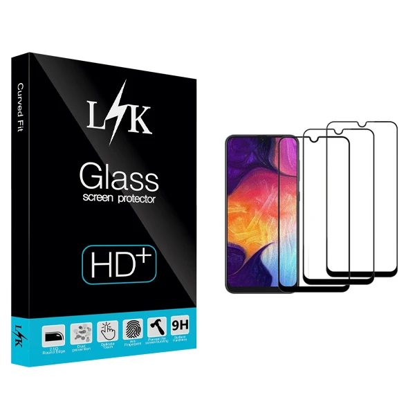 محافظ صفحه نمایش ال کی مدل +HD مناسب برای گوشی موبایل سامسونگ Galaxy A10 بسته سه عددی