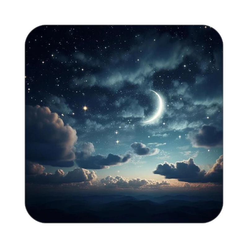 زیر لیوانی کاکتی طرح ماه و ستاره مدل mp53229