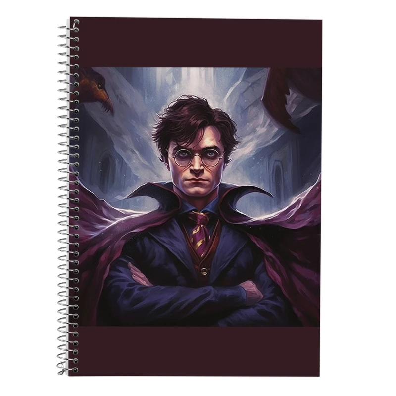 دفتر زبان 50 برگ مدوپد مدل سه خط طرح هری پاتر harrypotter کد DF10323