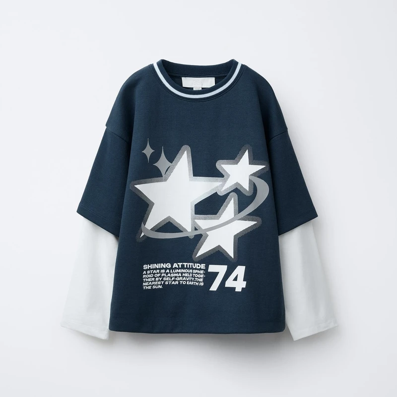 تی‌شرت آستین بلند پسرانه مدل A704