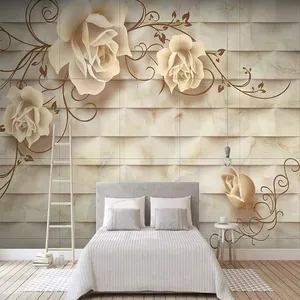 پوستر دیواری سه بعدی مدل گل رز DRVF1031