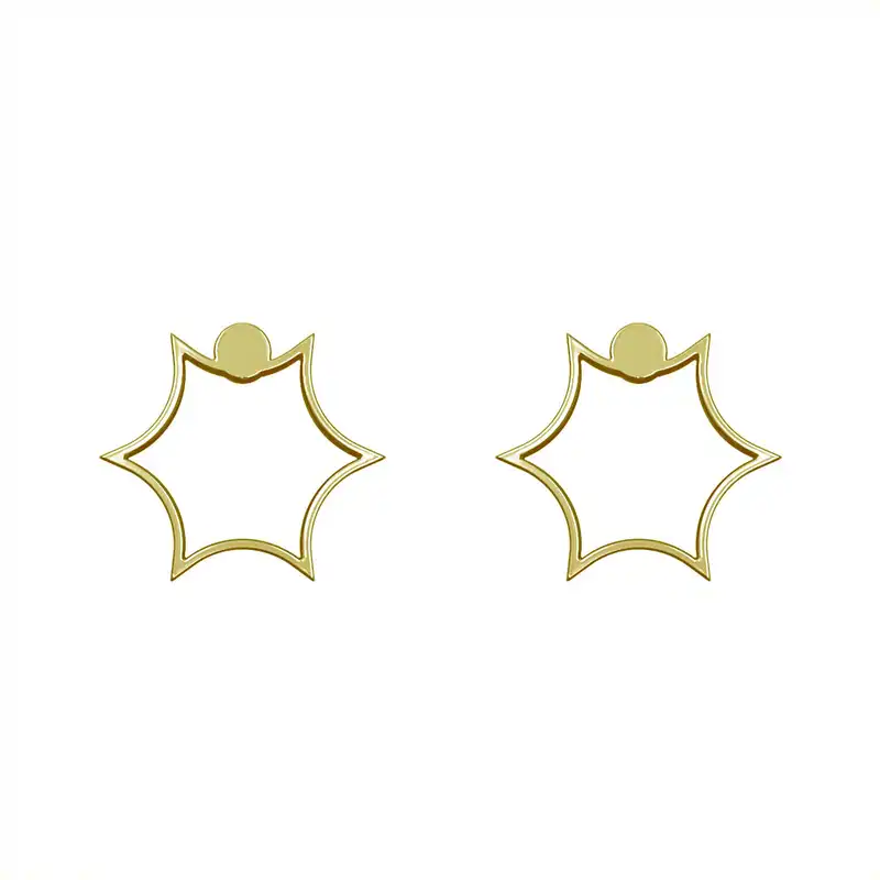 گوشواره طلا 18 عیار زنانه مدوپد مدل ستاره کد GA1-15548