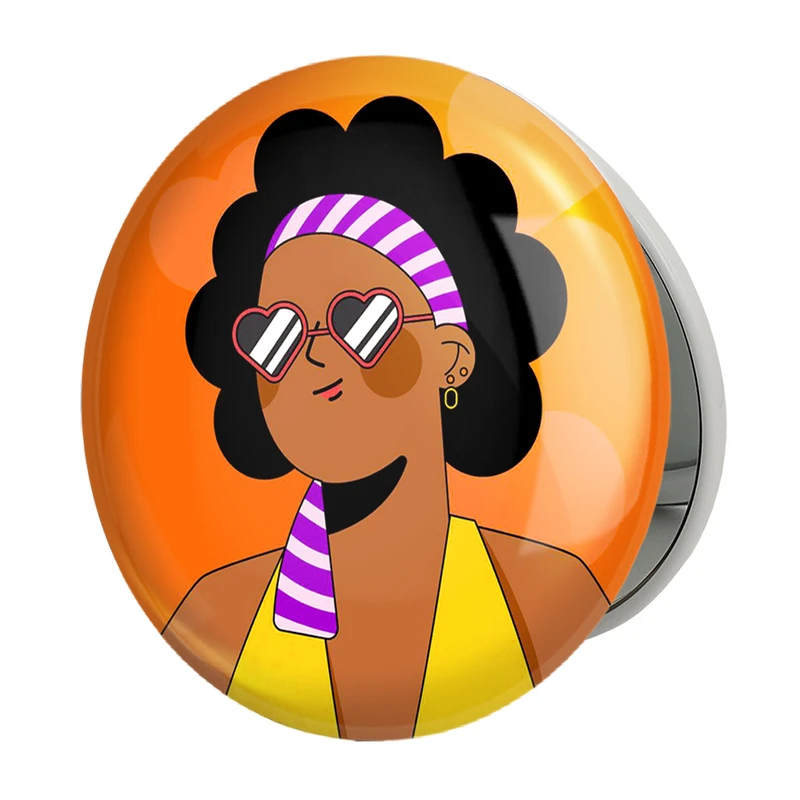 آینه جیبی خندالو طرح دختر قوی Girl Power مدل تاشو کد 28944