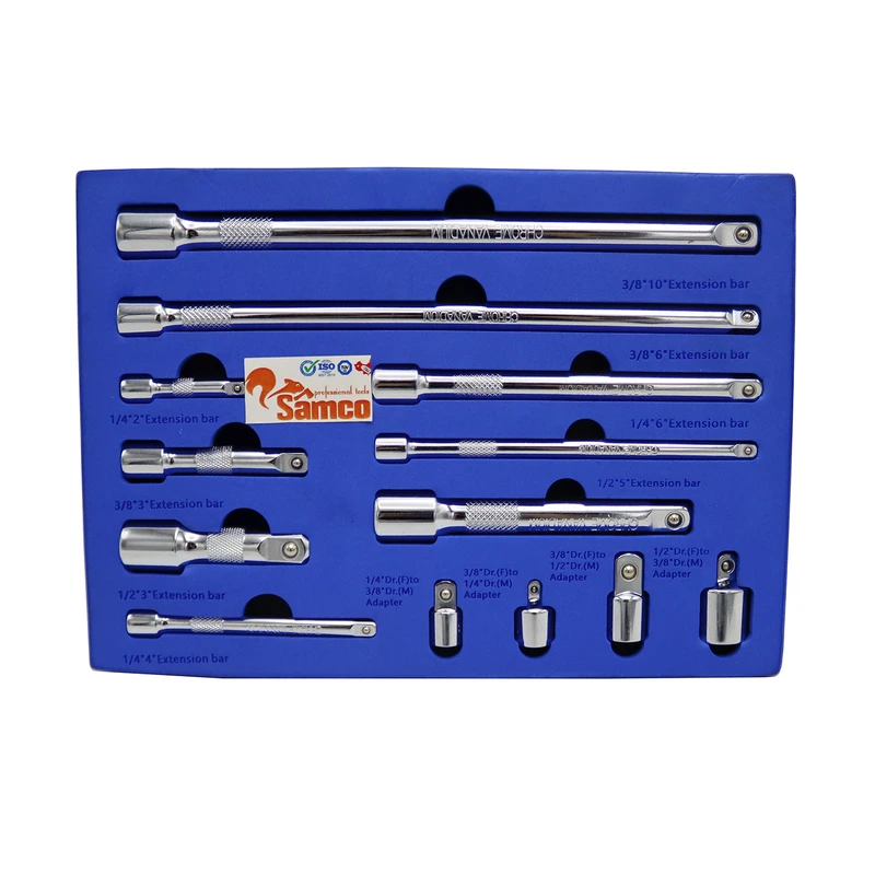 تبدیل و رابط کمکی بکس سامکو مدل YP-1/2-1/4-3/8INCH مجموعه 13 عددی 