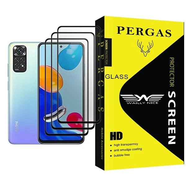 محافظ صفحه نمایش وایلی نایس مدل Pergas Glass MIX003 مناسب برای گوشی موبایل شیائومی Redmi Note 11 بسته سه عددی
