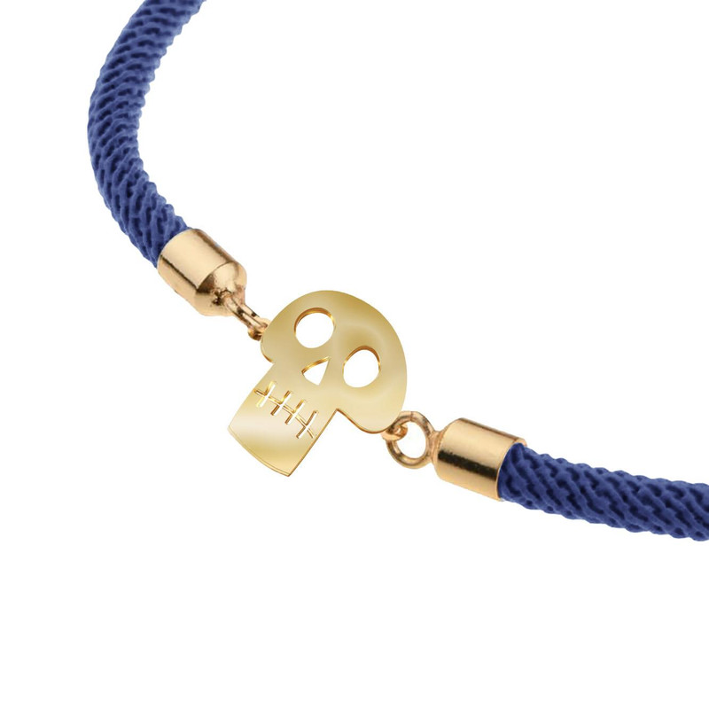 دستبند طلا 18 عیار زنانه مدوپد مدل جمجمه کد D13-10307