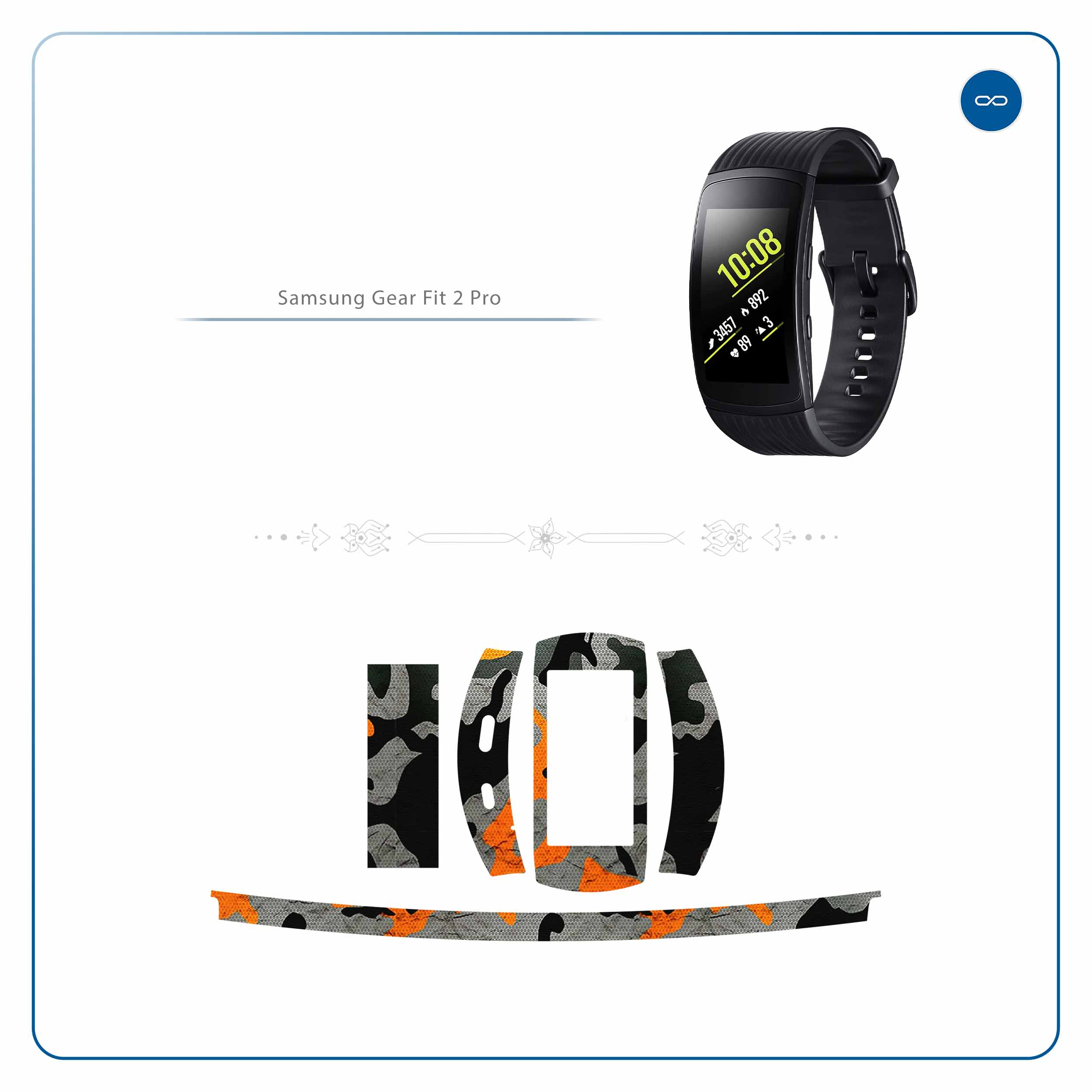 برچسب ماهوت طرح Autumn-Army مناسب برای ساعت هوشمند سامسونگ Galaxy Gear Fit 2 Pro