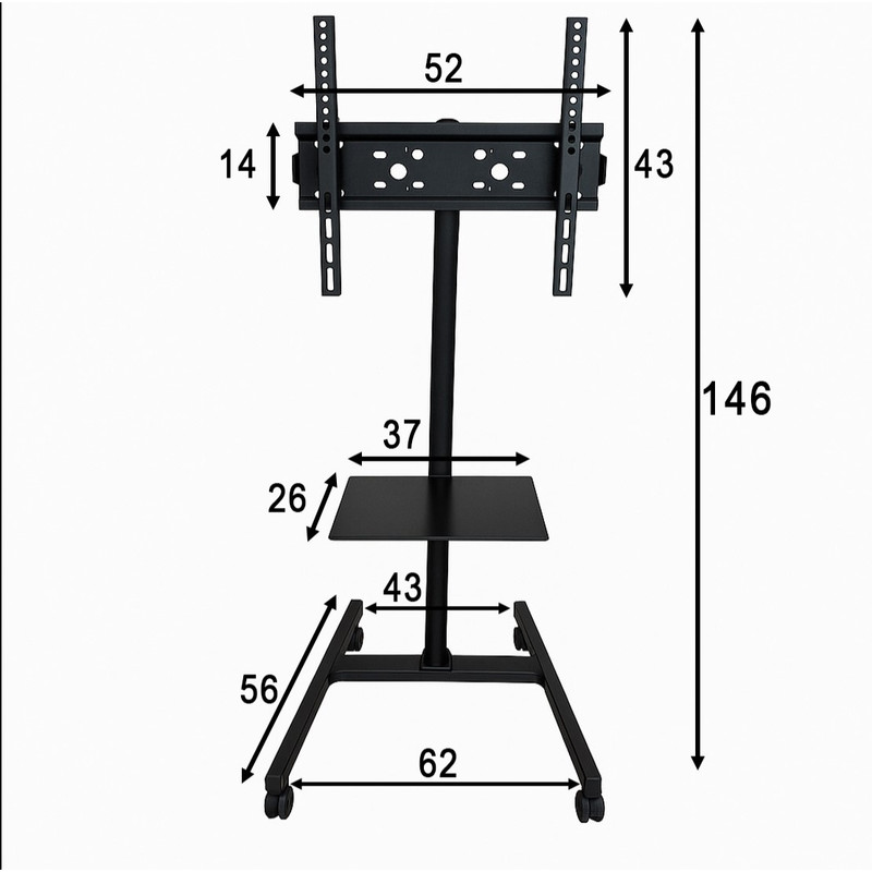 پایه ایستاده تلویزیون مدل X35 مناسب برای تلویزیون‌های 32 تا 55 اینچ