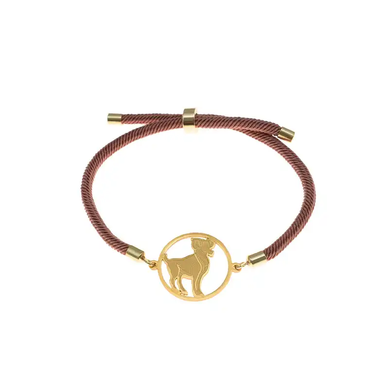 دستبند زنانه دلنار گالری مدل کنفی آسانسوری نماد ماه تولد فروردین