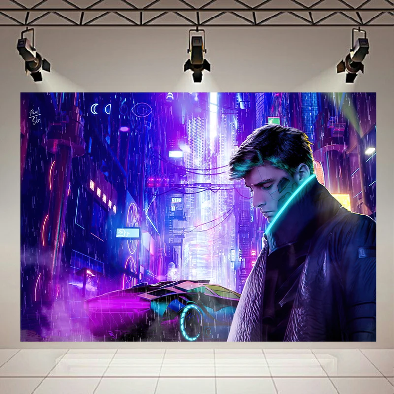 تابلو بوم طرح گیم مدل Cyberpunk 2077 کد AR2120