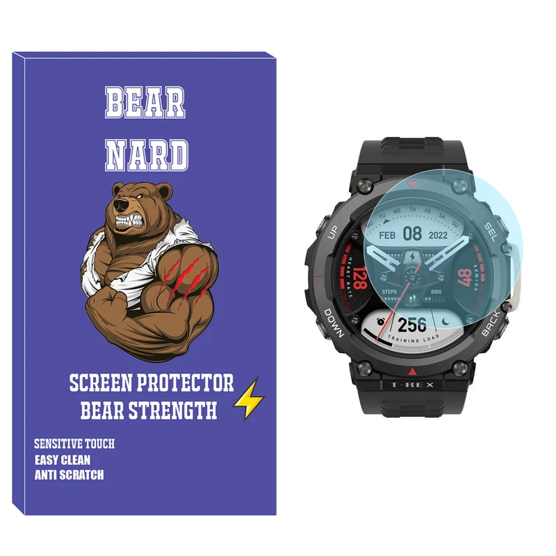 محافظ صفحه نمایش شیشه‌ای برنارد مدل SH-BR مناسب برای ساعت هوشمند امازفیت T-Rex 2