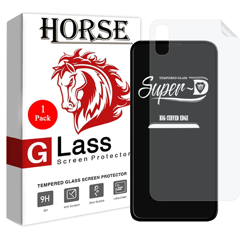 محافظ صفحه نمایش هورس مدل 2SN-Glass مناسب برای گوشی موبایل اپل iPhone XS Max به همراه محافظ پشت گوشی