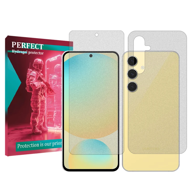 محافظ صفحه نمایش مات پرفکت مدل Tough مناسب برای گوشی موبایل سامسونگ Galaxy M55 5G به همراه محافظ پشت گوشی