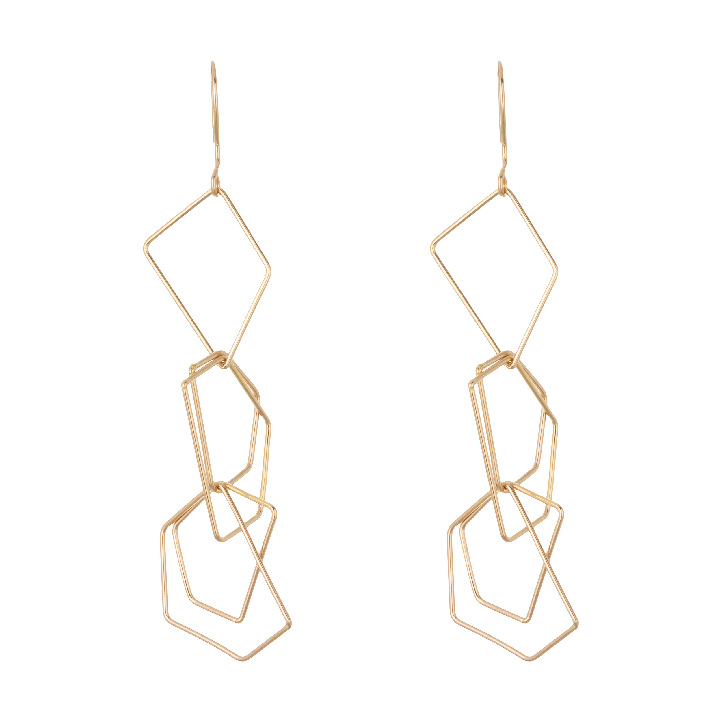 گوشواره طلا 18 عیار زنانه سنجاق مدل X069655