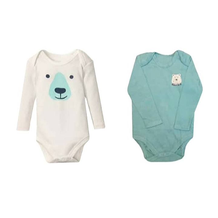 بادی آستین بلند نوزادی لوپیلو مدل AA مجموعه دو عددی