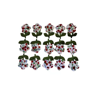 استیکر پارچه و لباس مدل گل پارچه ای  کد 113 بسته 15 عددی