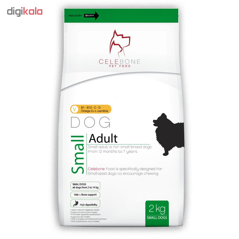 غذای خشک سگ سلبن مدل 1002 Small Adult وزن 2 کیلوگرم
