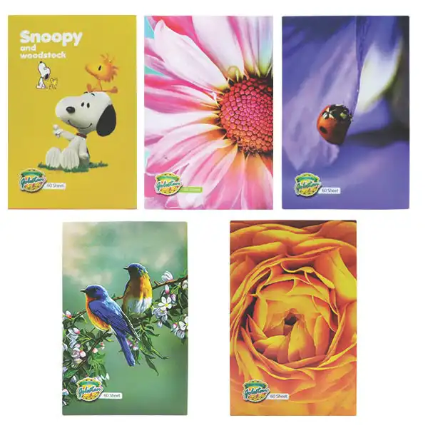 دفتر مشق 60 برگ گلستان كد 1 مجموعه 5 عددي