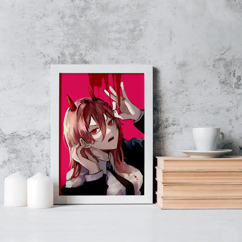 تابلو خندالو مدل پاور انیمه مرد اره ای کد 17847