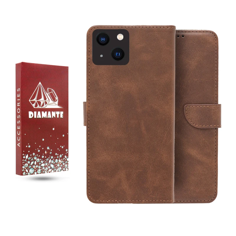 کیف کلاسوری دیامانته مدل چرم مناسب برای گوشی موبایل  اپل IPhone 15