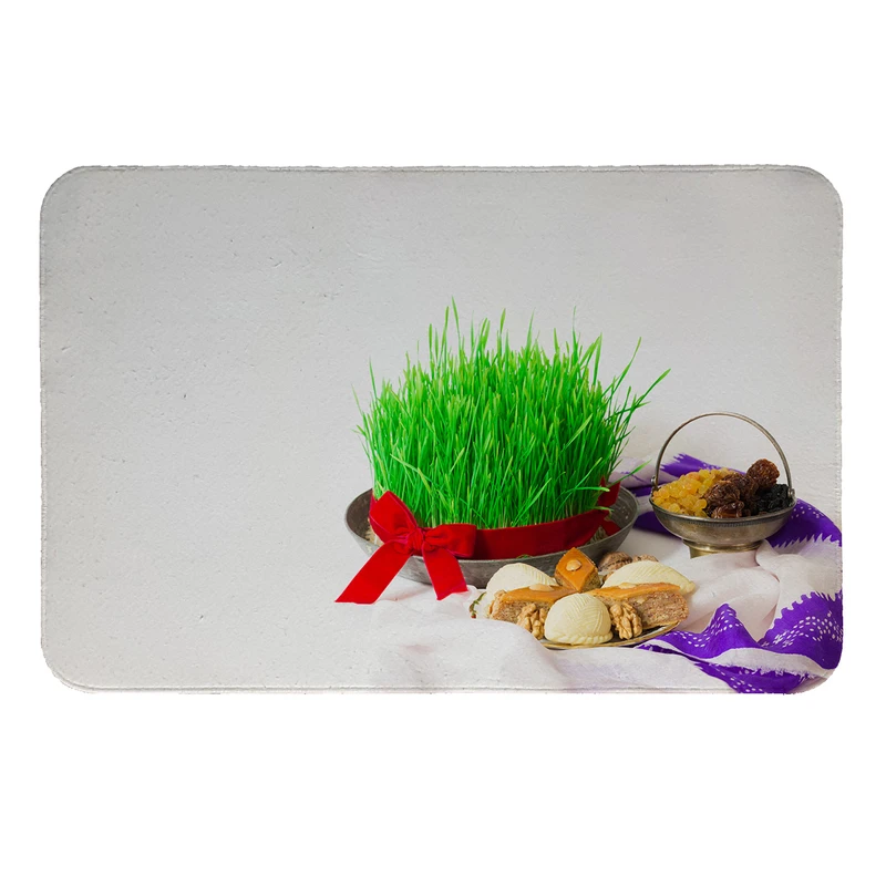  پادری طرح سبزه کد 5758 سایز 110 × 80 سانتی‌متر