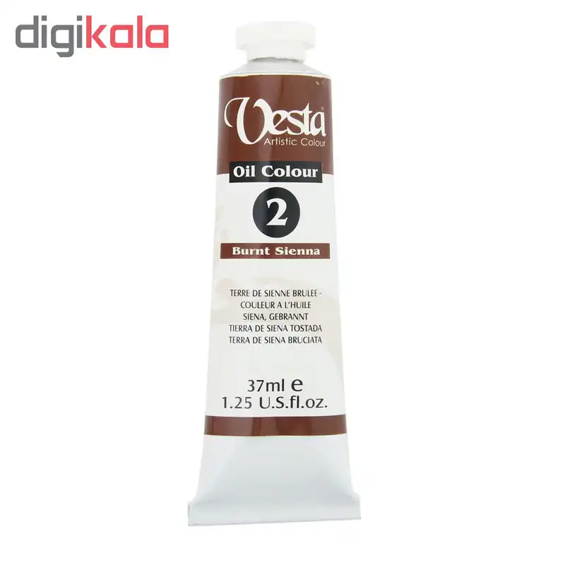 رنگ روغن وستا مدل Burnt Sienna 2 حجم 37 میلی لیتر