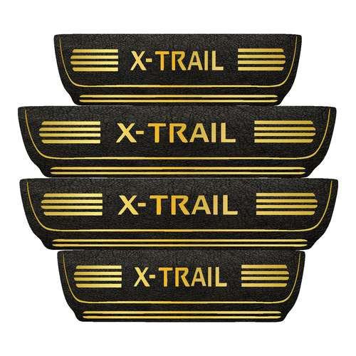 برچسب پارکابی خودرو مهدیار مدل چرم کد pkT1087 مناسب برای نیسان ایکس تریل بسته 4 عددی