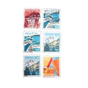 تمبر یادگاری مدل هلوتیا کد DS4202 مجموعه 6 عددی