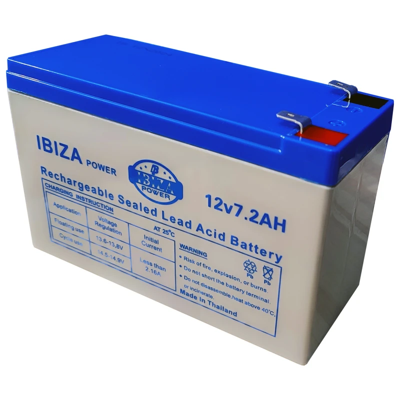 عکس شماره 2 : باتری یو پی اس 12 ولت 7.2 آمپر ساعت ایبیزا پاور مدل th-12-7.2