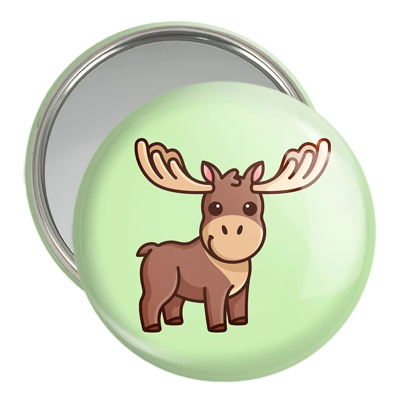 آینه جیبی خندالو مدل حیوانات بامزه گوزن کد 28168